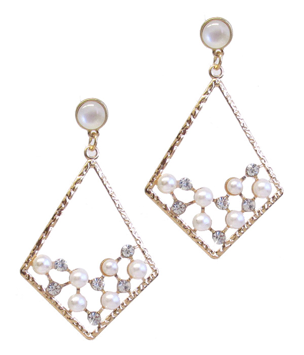 PEARL AND CRYSTAL MIX EARRING