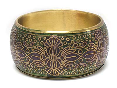 Antique painted pattern old style bangle 