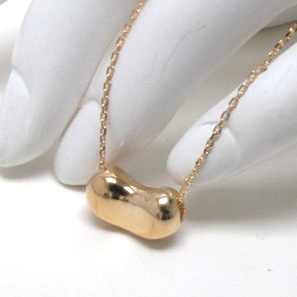 Metal jelly bean necklace