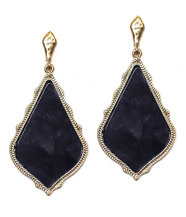 FACET STONE DROP EARRING