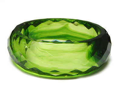 Facet epoxy acrylic bangle