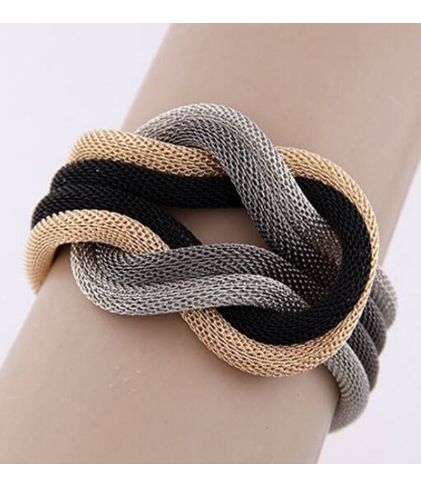 Double mesh chain twist  bracelet