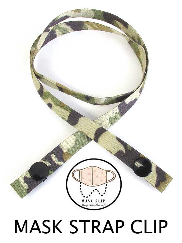 MASK LOSS PREVENTION STRAP CLIP - CAMOUFLAGE