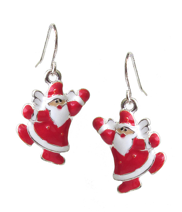 CHRISTMAS THEME EPOXY SANTA EARRING
