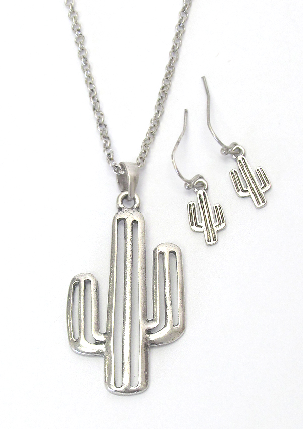 Cactus necklace set