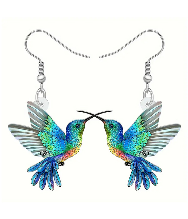Acrylic hummingbird earring