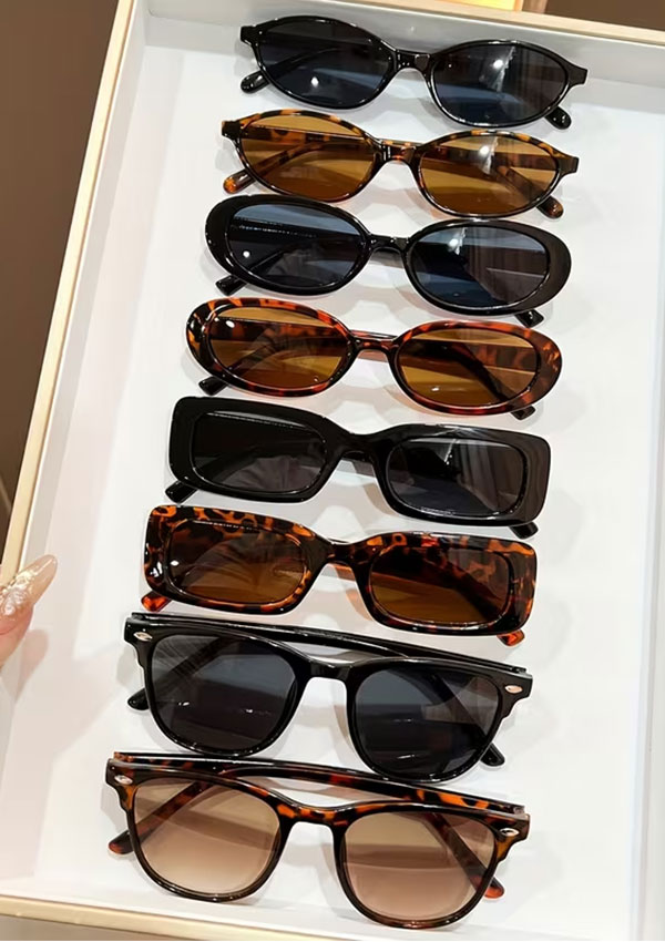 Mix shape and color 8 pcs sunglasses set