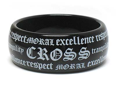 Acryl message printed bangle - cross