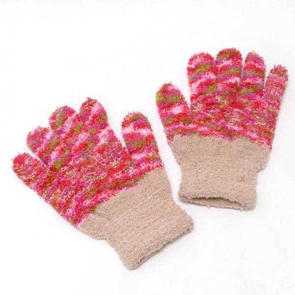 Fluffy winter gloves
