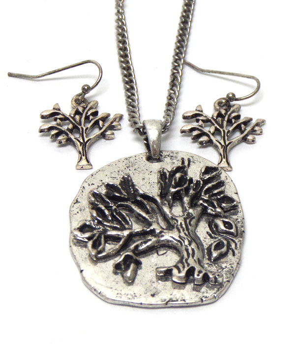 HANDMADE TREE OF LIFE PENDANT NECKLACE SET