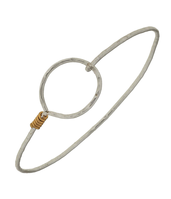 Handmade wire circle bangle bracelet