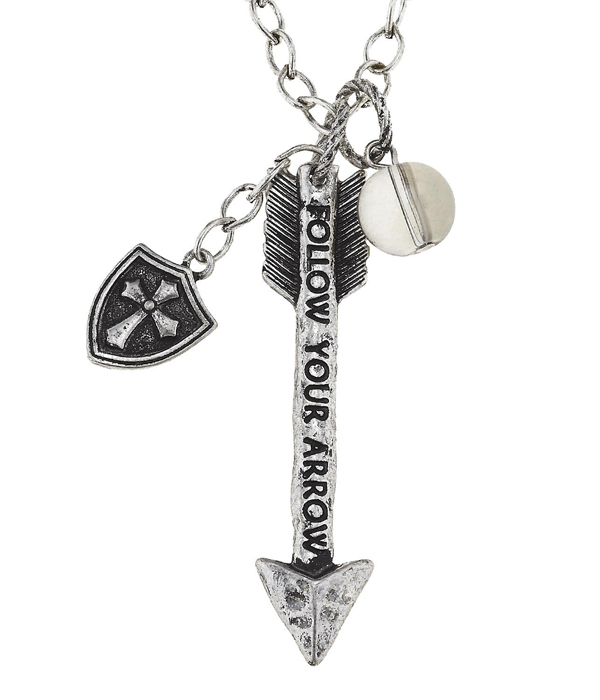 Handmade arrow pendant necklace