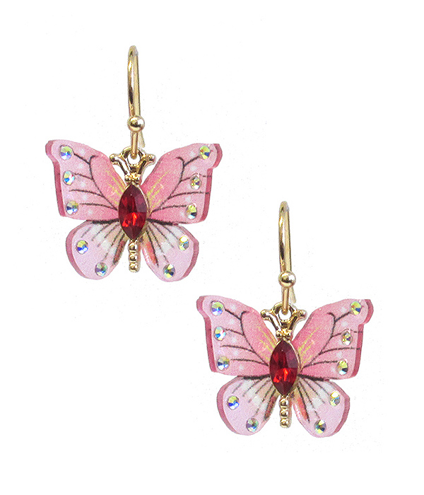 ACRYLIC BUTTERFLY EARRING