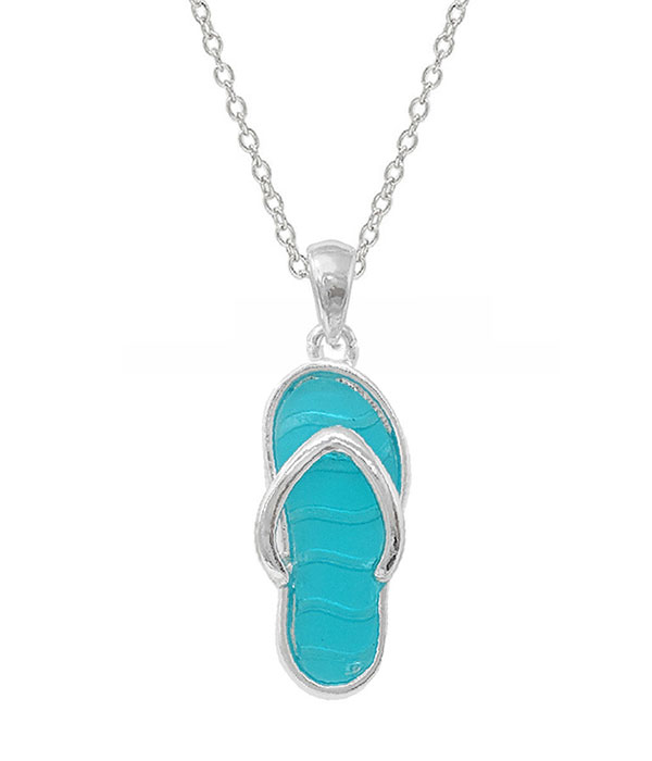 Epoxy flipflop necklace