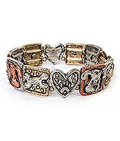 VINTAGE METAL STRETCH BRACELET - DOG