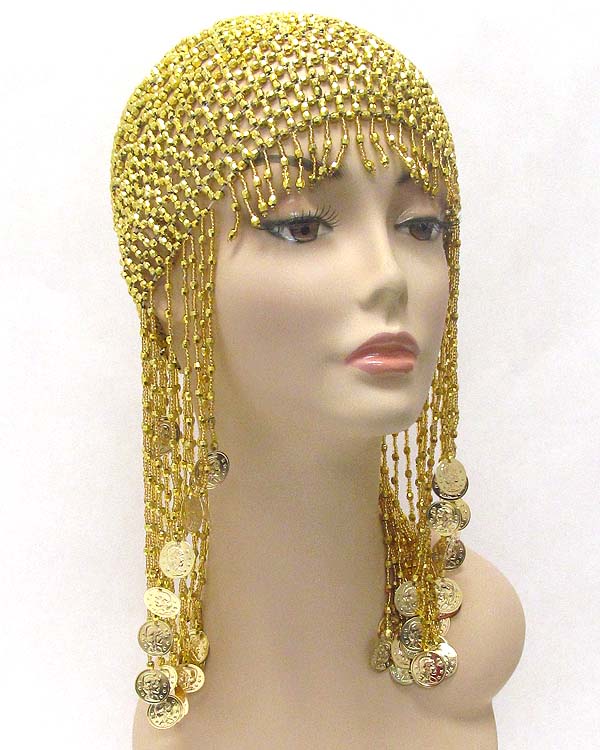 Multi coin drop belly dancers hat