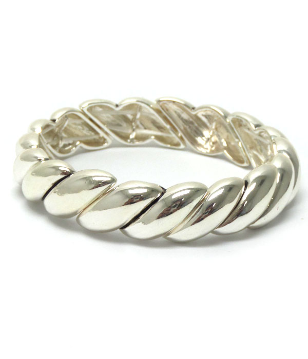Metal swirl texture bracelet 