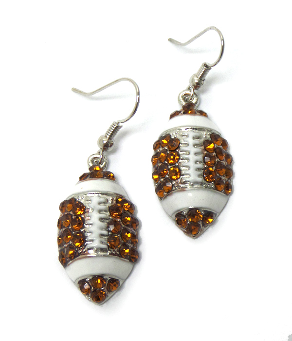 Football fish hook earrings 