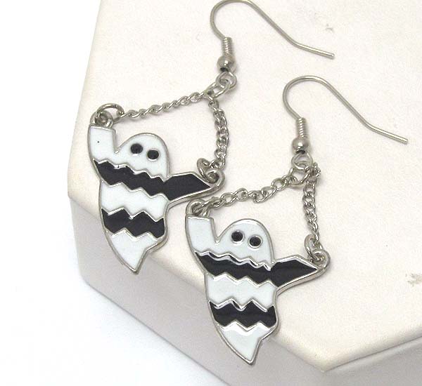 Halloween theme crystal eye ghost earring