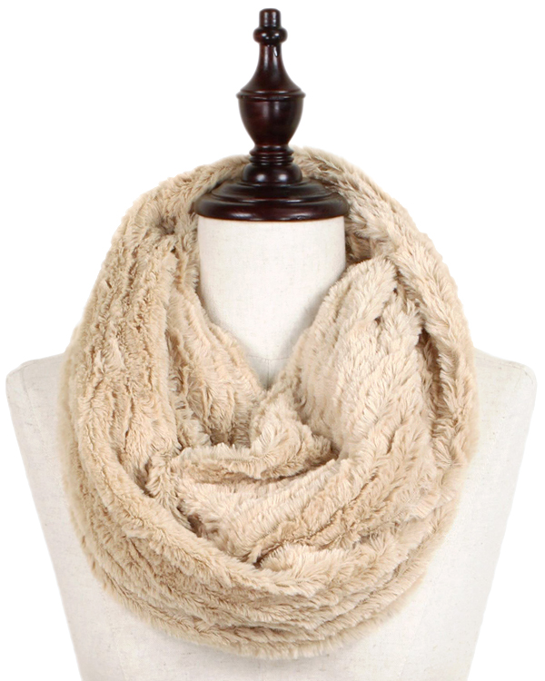 Fur 100% polyester infinity scarf