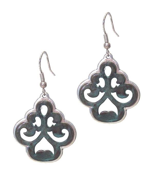 METAL FILIGREE EARRING