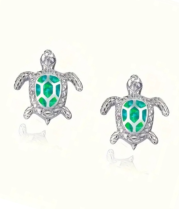 Sealife theme turtle earring