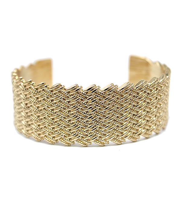 Mesh look wide bangle bracelet