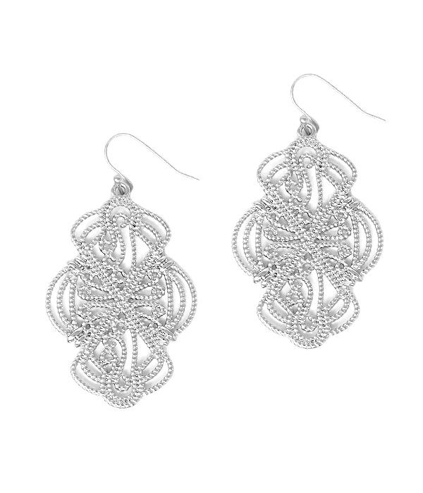 METAL FILIGREE EARRING