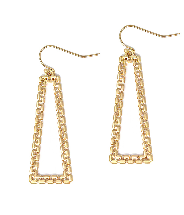 Chain triangle doorknocker earring