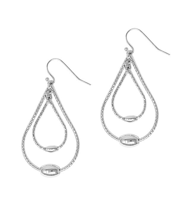 DOUBLE WIRE TEARDROP EARRING