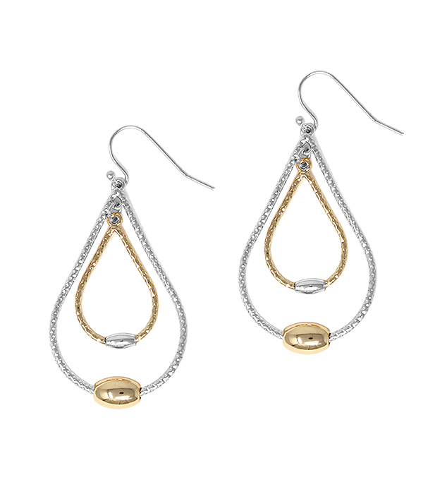 Double wire teardrop earring