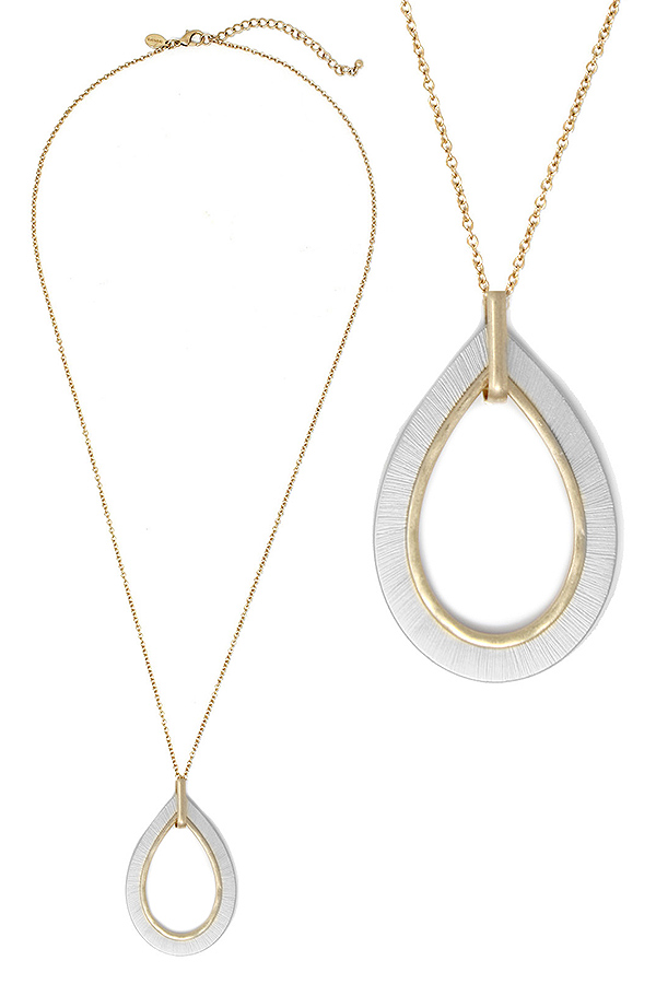 TEARDROP PENDANT LONG NECKLACE