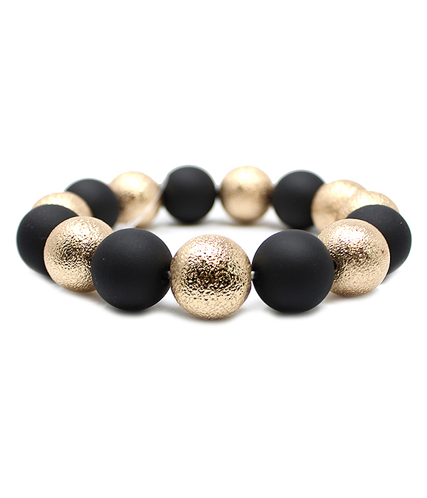 Multi ball bead stretch bracelet