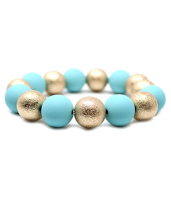 MULTI BALL BEAD STRETCH BRACELET