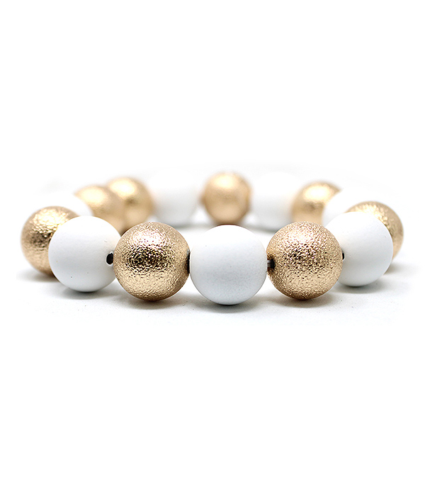 MULTI BALL BEAD STRETCH BRACELET