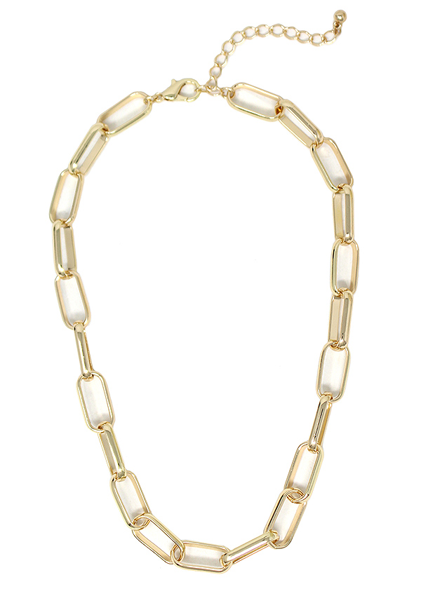 SQUARE CHAIN COLLAR NECKLACE