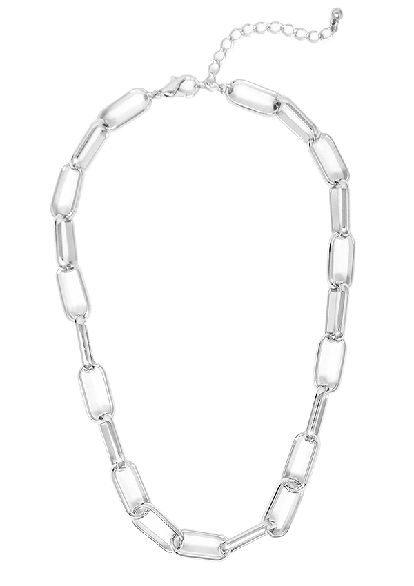 SQUARE CHAIN COLLAR NECKLACE