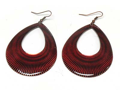 Epoxy cover casting large tear drop earring