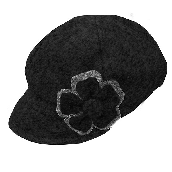 FLOWER DUFFLE HAT-100% POLYESTER