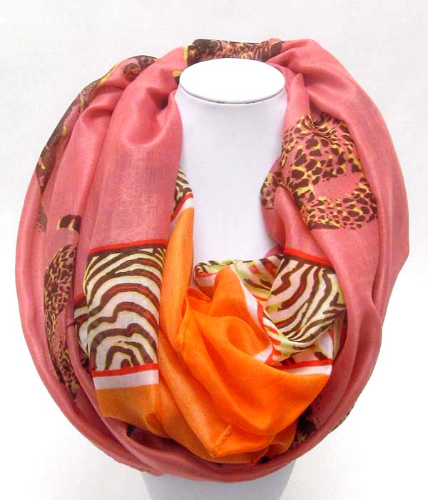 Animal print infinity scarf