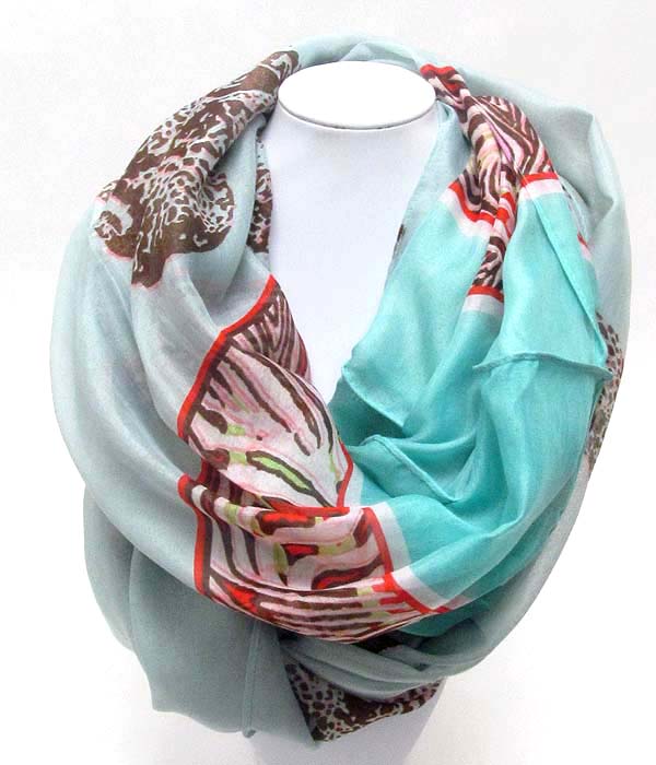 Animal print infinity scarf