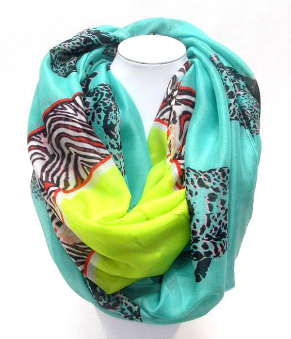 Animal print infinity scarf