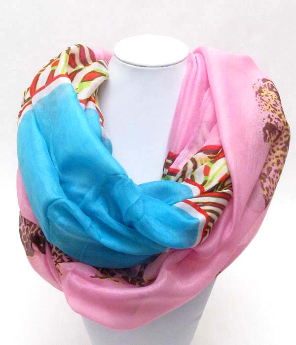Animal print infinity scarf