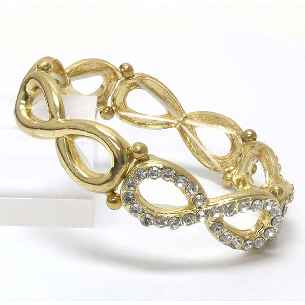 Crystl infinite link stretch bracelet