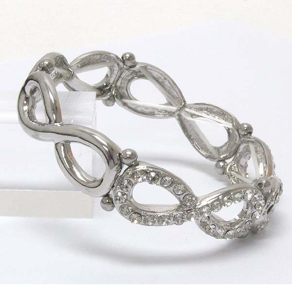 Crystl infinite link stretch bracelet