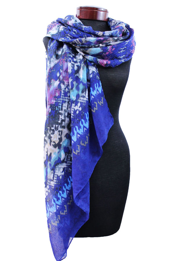 Watercolor abstract scarf