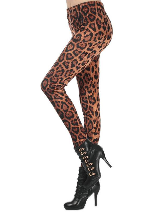 Animal print fall winter leggings