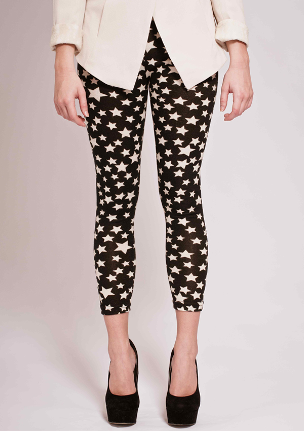 Star print fall winter leggings
