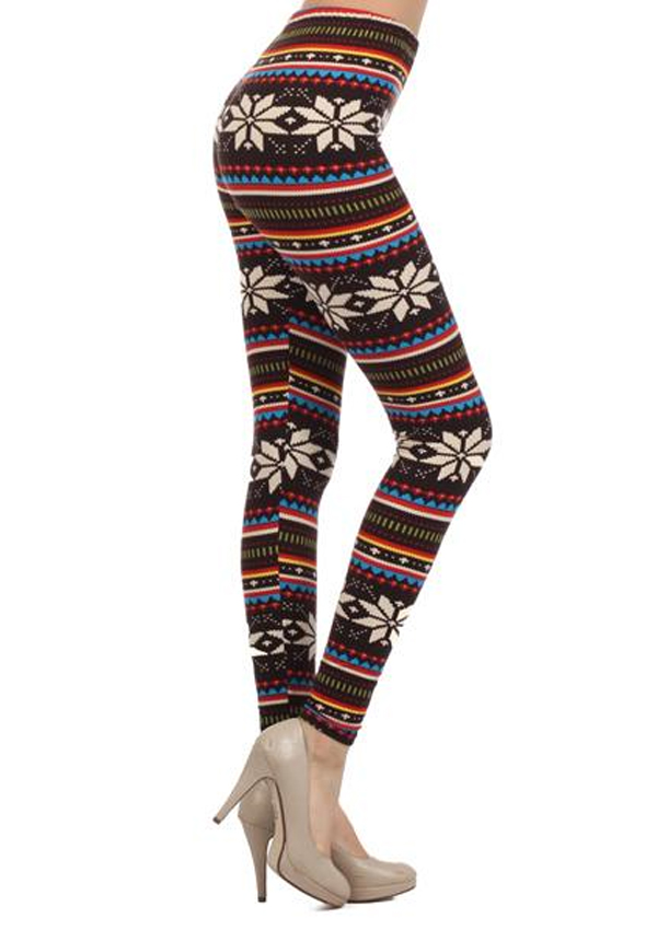 Aztec multi pattern fall winter leggings -western