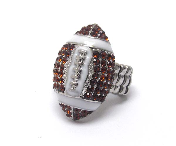 Crystal football stretch ring